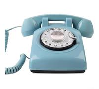 The Ideal Statement Piece A Vibrant Blue Rotary Dial Telephone That Adds Character to Any Setting