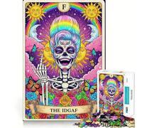 The IDGAF Tarot Card Illustration 1000 Teenager Pieces Jigsaw Puzzle Mind Exercise Toy Bonding Time Precision Cut Art Collection Piece (38x26cm)