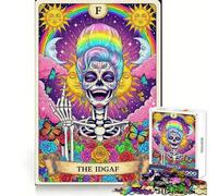 The IDGAF Tarot Card Illustration 1000 Teenager Pieces Jigsaw Puzzle Mind Exercise Toy Bonding Time Precision Cut Art Collection Piece (38x26cm)