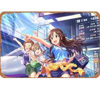 The Idolm@ster, The Idolm@ster: Cinderella Girls Starlight Stage, Yuko Hori, Yuki Himekawa, Emi Namba Anime Poster Home Wall Art Decoration Retro Metal Tin Sign 8x12 inch