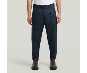 The Ignaz- Correct Pleated Chino Relaxed - Dark blue - Men 33-32