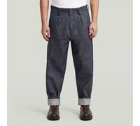 The Ignaz- Correct Pleated Selvedge Chino Relaxed - Dark blue - Men 33-32