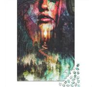 The Illusions Forest Adult Jigsaw Puzzle, 1000 Pieces, 52x38cm/1000pcs, for Progress Whenever Time Allows; Low-dust White Cardboard Pieces