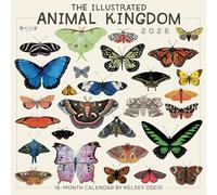 The Illustrated Animal Kingdom 2026 Wall Calendar, 16-Month Animal Art & Nature Calendar by Kelsey Oseid, 12" x 12", Large Grids for Home or Office, Includes 2025 Bonus Months