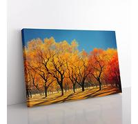 The Imaginative Autumn Forest Canvas Wall Art Print Ready to Hang, Framed Picture for Living Room Bedroom Home Office Décor, 60x40 cm (24x16 Inch)
