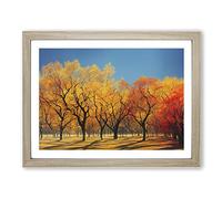 The Imaginative Autumn Forest H1022 Framed Print for Living Room Bedroom Home Office Décor, Wall Art Picture Ready to Hang, Oak A4 Frame (34 x 25 cm)