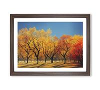 The Imaginative Autumn Forest H1022 Framed Print for Living Room Bedroom Home Office Décor, Wall Art Picture Ready to Hang, Walnut A2 Frame (64 x 46 cm)