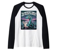 The Important Thing is I Believe in Myself Nessie Funny Tee Raglan Baseball Tee