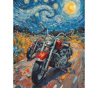 The Impressionist Motorbike Journal: Classic Motorcycles, Swirled Skies & Bold Colour - Lined Notebook, 110 pages, glossy cover