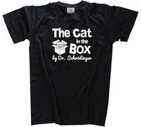The in The Box by Schrdinger Quantum Physics T Shirt S XXXL Men T Shirt 100% Cotton Sleeve Shirt Black Hemden(Small)