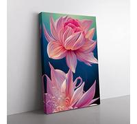 The Incomparable Flowers Canvas Wall Art Print Ready to Hang, Framed Picture for Living Room Bedroom Home Office Décor, 50x35 cm (20x14 Inch)