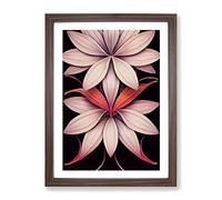 The Incredible Flowers Framed Print | A2 Walnut Framed Wall Art | Ready to Hang | Modern Floral Picture | Living Room Bedroom Lounge Office