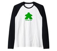 The Incredible Sulk Green Meeple Board Game Piece Raglan Baseball Tee