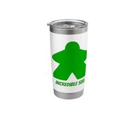 The Incredible Sulk Green Meeple Board Game Piece Stainless Steel Insulated Tumbler