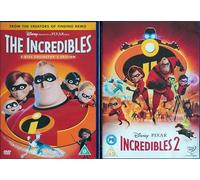 THE INCREDIBLES 1-2 COMPLETE DISNEY PIXAR COLLECTION / 1. THE INCREDIBLES / 2. INCREDIBLES 2 = ULTIMATE 2x DVD UK SET