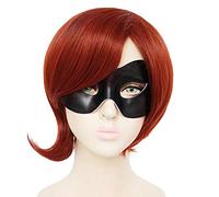 The Incredibles Elastigirl Helen Parr Cosplay Wig Short Bob Red Brown Synthetic Hair Halloween Costume Party Wigs for Women KUYB6608