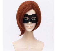 The Incredibles Elastigirl Women Helen Parr Cosplay Wig Role Play Sarah Vowell Hair Wig With Eye Mask Super Mom Wig Costumes One Size Helen Parr