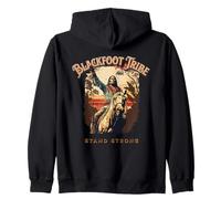 The Indian Chief of the Blackfoot Tribe is on its toes Zip Hoodie