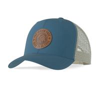 The Indian Face® - Trucker Cap for Men and Women with Adjustable Closure - Surf Cap with Curved Visor - Adjustable Trucker Cap with Snapback - 60% Cotton 40% Polyester (Born to Be Free), Blue/Beige,