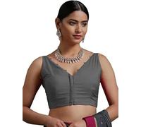 The India's Store Indian Bollywood Cotton Saree Blouses for Women Readymade Plain Choli Solid Top Sleeveless