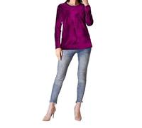 The India's Store Women Plain Velvet top Long Sleeve high Neck Readymade t-Shirt Magenta