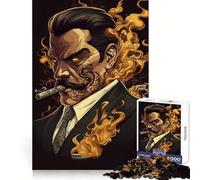 The Infernal Gentleman Hard Jigsaw Puzzle for Adults 1000 Pieces Strengthen Recall Stress Release Premium Edge Fine Art Piece (38x26cm)