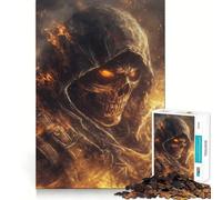 The Infernal Reaper’s Gaze 1000 Piece Jigsaw Puzzle for Teenagers Smart Game Relaxed Mind Pattern Assembly Santa Wish List (38x26cm)