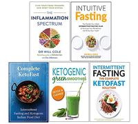 The Inflammation Spectrum, Intuitive Fasting, Complete KetoFast, Ketogenic Green Smoothies, The Complete KETOFAST Solution Intermittent Fasting 5 Books Collection Set