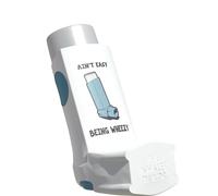 The Inhaler Tailor Cover for Ventolin and Shorter Style Inhalers in Over 30 Designs - Vegan Leather Case for Kids and Adults - Urban Art Designs (Aint Easy Being Wheezy, Shorter Style)