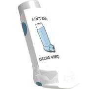 The Inhaler Tailor Cover for Ventolin and Shorter Style Inhalers in Over 30 Designs - Vegan Leather Case for Kids and Adults - Urban Art Designs (Aint Easy Being Wheezy, Ventolin Style)