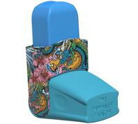The Inhaler Tailor Easyhaler Cover in Over 30 Designs - Vegan Leather Inhaler Case for Kids and Adults - Handmade in England (Dragon)