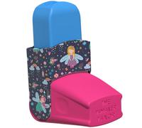 The Inhaler Tailor Easyhaler Cover in Over 30 Designs - Vegan Leather Inhaler Case for Kids and Adults - Handmade in England (Fairies on Blue)