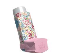 The Inhaler Tailor Flora Collection of Inhaler Cases - for Ventolin and Shorter Style Inhalers - Vegan Leather Case for Kids and Adults - Handmade in England (Vintage Wild Flowers, Shorter Style)