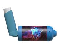 The Inhaler Tailor Spacer Cover in Over 30 Designs - Vegan Leather Spacer Case for Kids and Adults - Handmade in England (Galaxy, AeroChamber Plus Flow-Vu)