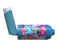 The Inhaler Tailor Spacer Cover in Over 30 Designs - Vegan Leather Spacer Case for Kids and Adults - Handmade in England (Wild Wolf, AeroChamber Plus Flow-Vu)