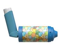 The Inhaler Tailor Spacer Cover in Over 30 Designs - Vegan Leather Spacer Case for Kids and Adults - Handmade in England (Perky Felines, AeroChamber Plus Flow-Vu)
