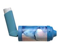 The Inhaler Tailor Spacer Cover in Over 30 Designs - Vegan Leather Spacer Case for Kids and Adults - Handmade in England (Watercolour Splash, AeroChamber Plus Flow-Vu)