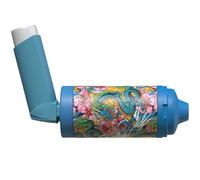 The Inhaler Tailor Spacer Cover in Over 30 Designs - Vegan Leather Spacer Case for Kids and Adults - Handmade in England (Dragon, AeroChamber Plus Flow-Vu)