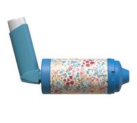 The Inhaler Tailor Spacer Cover in Over 30 Designs - Vegan Leather Spacer Case for Kids and Adults - Handmade in England (Vintage Wild Flowers, AeroChamber Plus Flow-Vu)