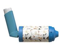 The Inhaler Tailor Spacer Cover in Over 30 Designs - Vegan Leather Spacer Case for Kids and Adults - Handmade in England (I Love Dogs, AeroChamber Plus Flow-Vu)