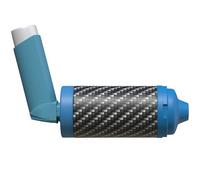 The Inhaler Tailor Spacer Cover in Over 30 Designs - Vegan Leather Spacer Case for Kids and Adults - Handmade in England (Carbon Fibre, AeroChamber Plus Flow-Vu)