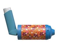 The Inhaler Tailor Spacer Cover in Over 30 Designs - Vegan Leather Spacer Case for Kids and Adults - Handmade in England (Flower Power, AeroChamber Plus Flow-Vu)
