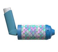 The Inhaler Tailor Spacer Cover in Over 30 Designs - Vegan Leather Spacer Case for Kids and Adults - Handmade in England (Mermaid, AeroChamber Plus Flow-Vu)