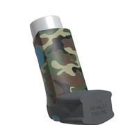 The Inhaler Tailor Sport Collection of Inhaler Cases - for Ventolin and Shorter Style Inhalers - Vegan Leather Case for Kids and Adults - Handmade in England (Camouflage Green, Shorter Style)