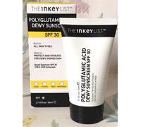 The INKEY List Polyglutamic Acid Dewy Sunscreen SPF 30 50ml, Primes and Protects, Non-Greasy, Vegan Friendly, Suitable For All Skin Types