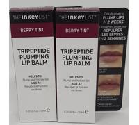 The Inkey List Tripeptide Plumping Lip Balm 10ml Berry Tint Brand New & Boxed x2