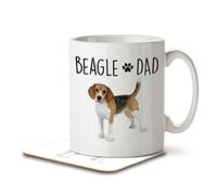 The Inky Penguin - Beagle Dad - Dog Mug and Coaster, Ceramic, 11fl. oz.