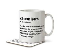 The Inky Penguin - Chemistry Funny Definition - Science Mug and Coaster, Ceramic, 11fl. oz.