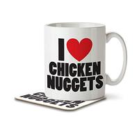 The Inky Penguin - I Love Chicken Nuggets - Mug and Coaster, Ceramic, 11fl. oz.