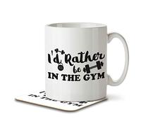 The Inky Penguin - I'd Rather Be in The Gym - Mug and Coaster, Ceramic, 11fl. oz.